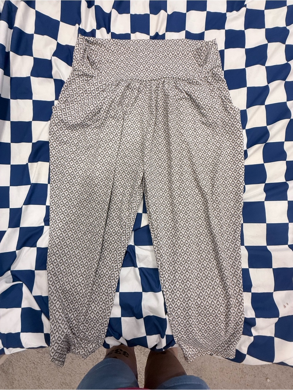 Prana Women's Gray Geometric Harem Pants